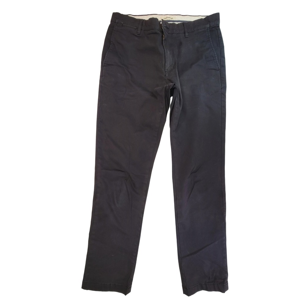 GOODTHREADS Mens Navy Blue Slim Fit Chino‎ Pants Size 31W x 32L